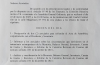 CONVOCATORIA ASAMBLEA GENERAL ORDINARIA