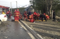 08/10/17  08:20 Impacto frontal de dos vehiculos en Hol Hol y Cilawaia