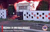 INCENDIO EN UNA CASA RODANTE