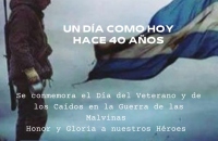 IZAMIENTO DEL PABELLÓN  NACIONAL, A LOS 40 AÑOS DE LA GUERRA DE MALVINAS