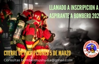 LLAMADO A  INSCRIPCIÓN  ASPIRANTES A BOMBEROS 2021