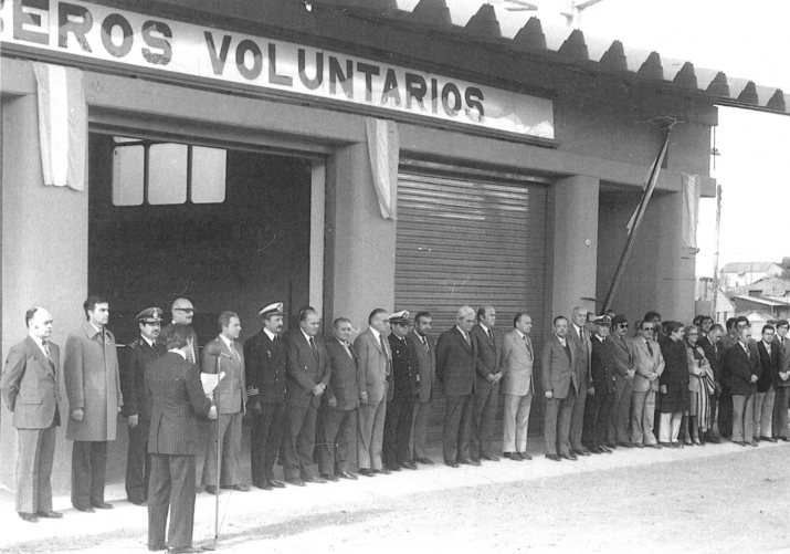 Inauguracion Cuartel Central calle Magallanes año 1980