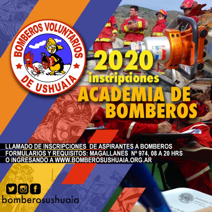 Inscripciones abiertas para Aspirante a Bomberos Voluntarios ciclo 2020