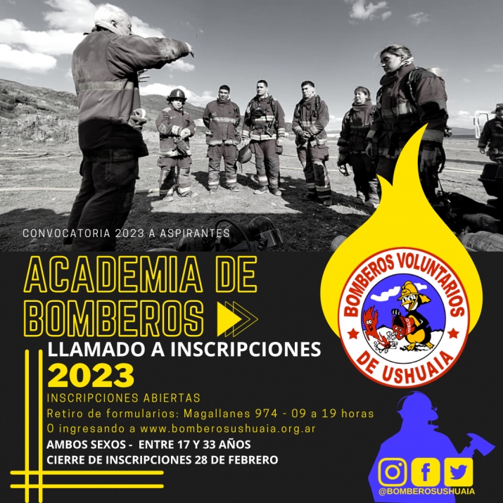 INSCRIPCIONES PARA ASPIRANTES A BOMBERO 2023