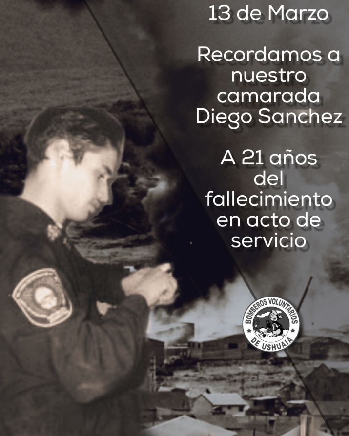 A 21 años de la Explosión de Ingeniaría Guerra donde pierde la vida, el Bombero Diego Sánchez 