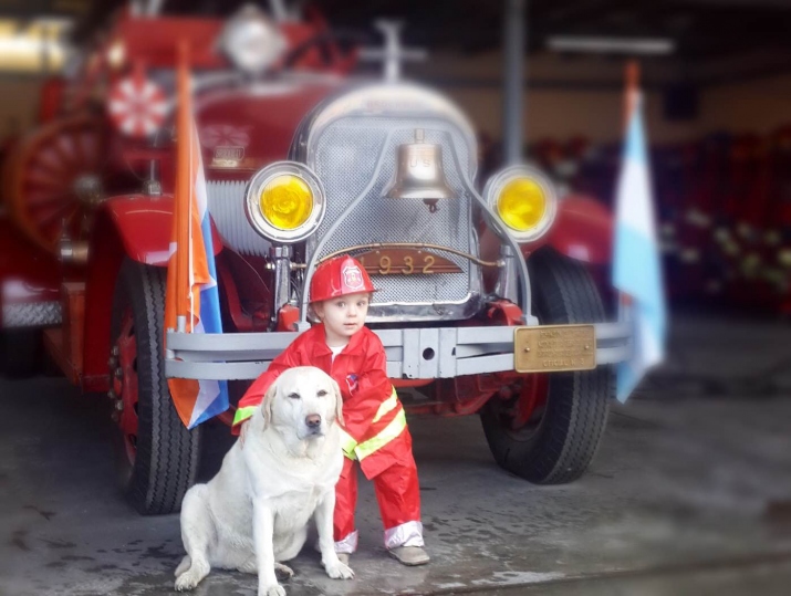 Nos visito una pequeña gran bombero