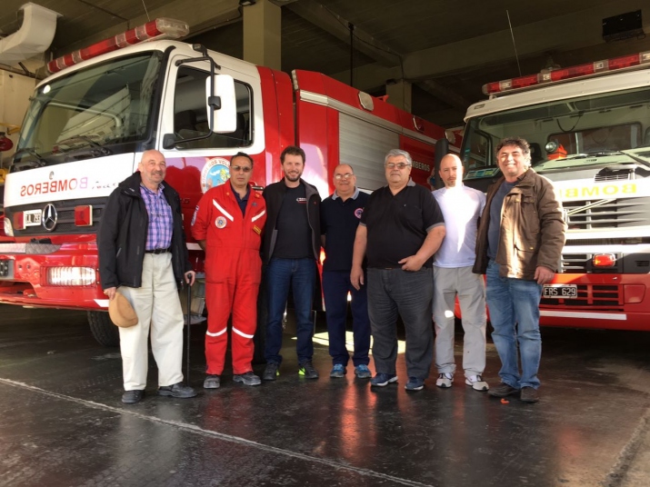 Visita de representantes de las firmas ROSENBAUER INT. A.G. y  ARD S.A.