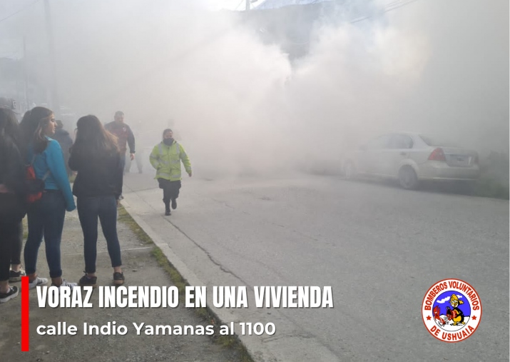 VORAZ INCENDIO EN UNA VIVIENDA